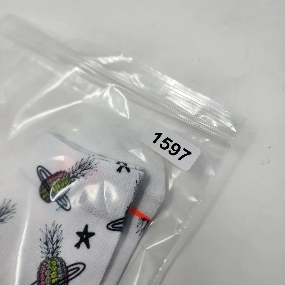 Stance Crew Sock Women's M Pineapple Planet Design